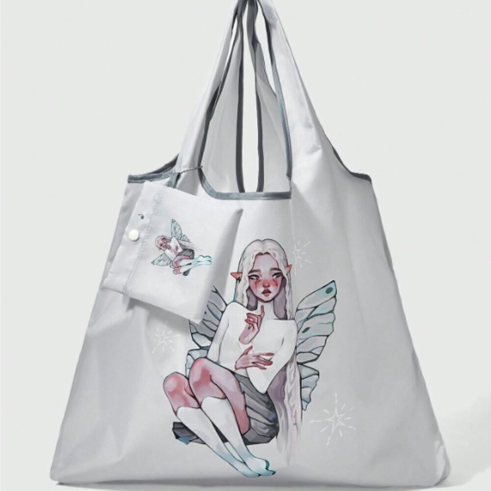 Shopping Tote Romwe Fairie Angel Ann the Rosee with Storage Bag Reusable
